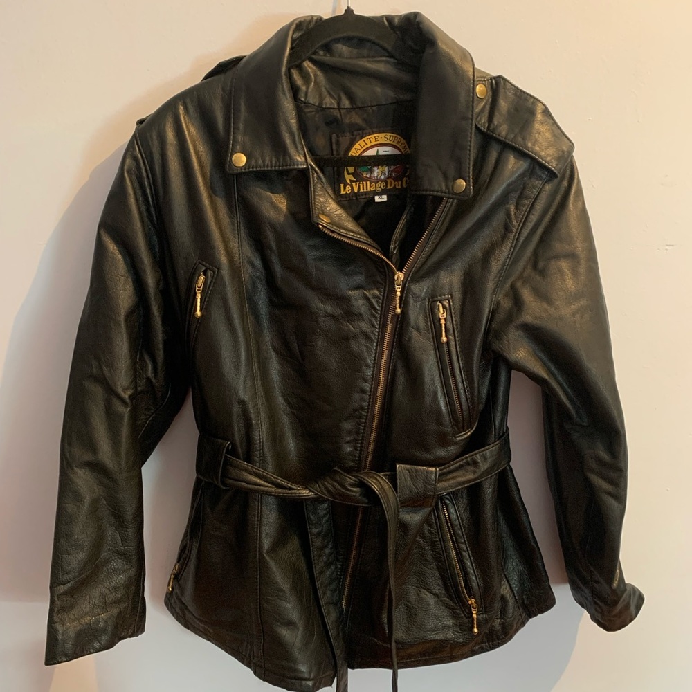 100%real leather jacket